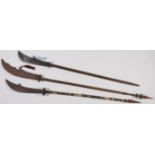 THREE CHINESE POLEARMS