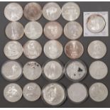 24 COMMEMORATIVE SILVER SPECIMENS