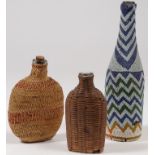 THREE DECORATED BOTTLES, CIRCA 1890