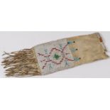 A PLAINS BEADED PIPE BAG, C. 1900