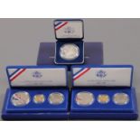 7 GOLD & SILVER U.S. MINT COMMEMORATIVE SPECIMENS