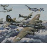 PAINTING OF B-17 BOMBERS