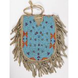 A GOOD PLAINS FRINGED BEADED BAG