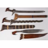 THREE INDONESIAN EDGED WEAPONS