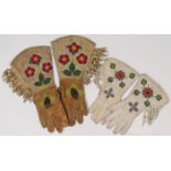 A PAIR OF BEADED GAUNTLETS, C. 1900