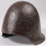 A HAND FORGED HELMET