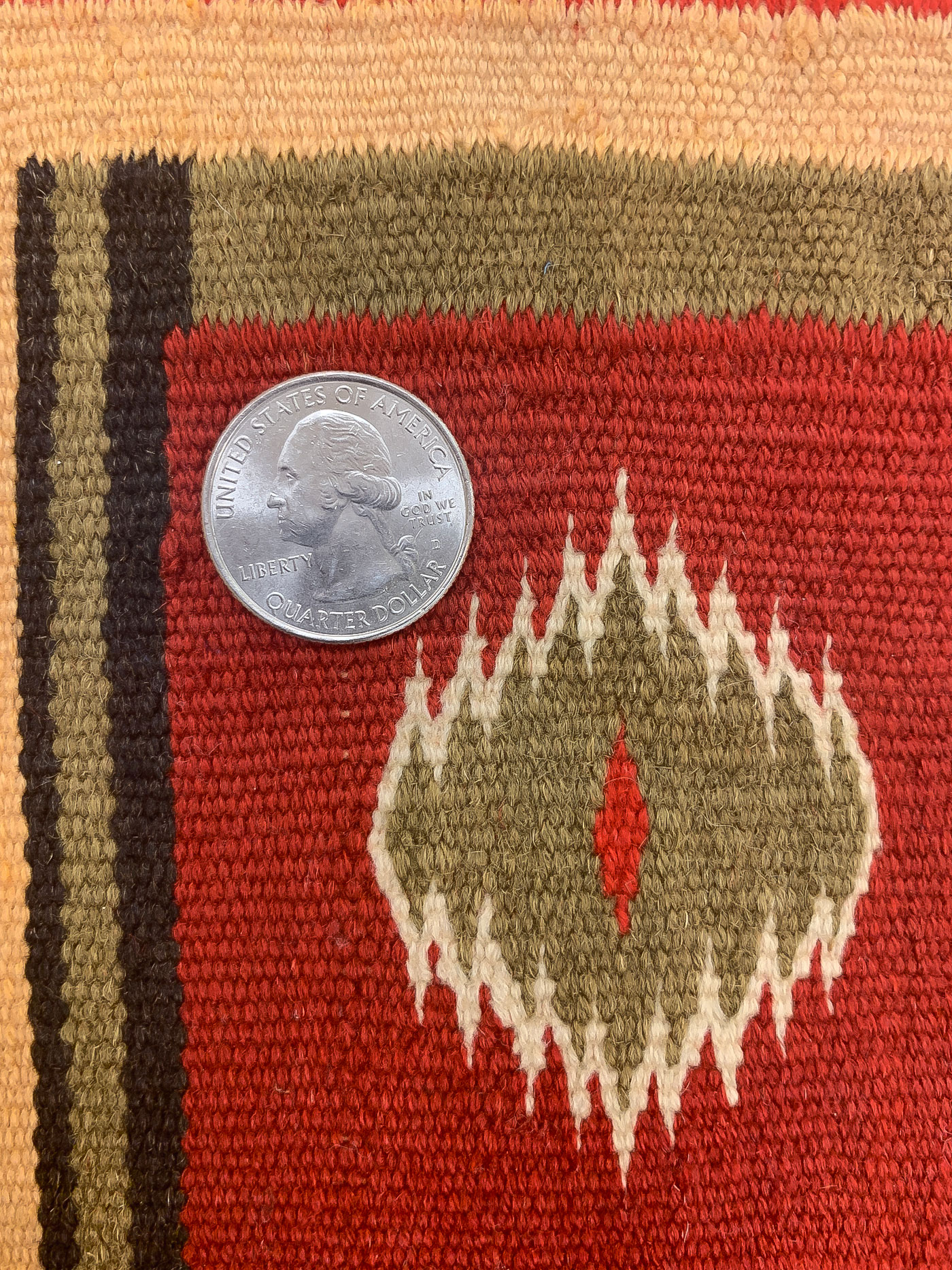 A GERMANTOWN NAVAJO WEAVING, C. 1900 - Image 3 of 5