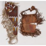 A PLAINS STYLE BEADED HOLSTER