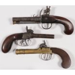 THREE VINTAGE POCKET PISTOLS, 19TH CENTURY