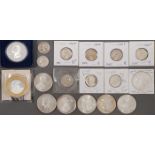 17 U.S. SILVER QUARTERS & COMMEMORATIVES