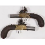 A PAIR OF ENGLISH FLINTLOCK PISTOLS, C. 1830