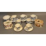 A Set Of Three Meissen Porcelain Cups, together with a Naples inkwell and various other items of