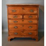 A Regency Mahogany Chest The Moulded Top Above A Converted Secretaire drawer and two short and three