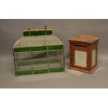 A Miniature Lead Glazed Green House Together With A Correspondence Box