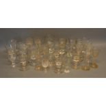 A Collection Of Late 18th or 19th Century Glassware, to include cordial glasses