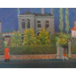 William Senior, Scottish Street Scene With Study Of A House And Post Box, oil on board, signed, 39cm