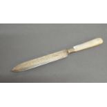 A Sheffield Silver Mother Of Pearl Handle Cake Knife