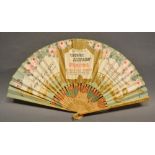 A Pre-1894 Advertising Fan for Gosnells Cherry Blossom Famura Soap, Sublime Toothpaste and Society