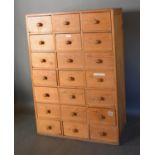 A Pine Collectors' Chest of Twenty One Drawers with Knob Handles, 81 cms wide, 40 cms deep, 117