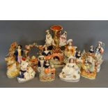 A Collection Of Staffordshire Figures