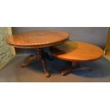 A Victorian Mahogany Centre Table The Circular Moulded Top above a turned centre column with