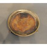 A George III Silver Waiter with Engraved Crest London 1799, 12 cms diameter