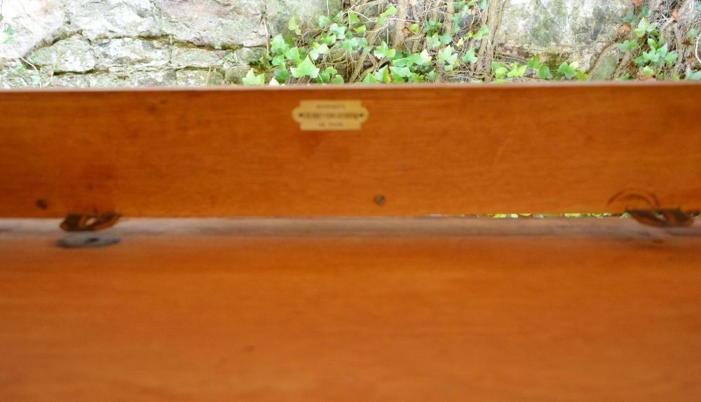 A Blonde Oak Large Refectory Style Dining Table, the plank top above a plain frieze, raised upon - Image 3 of 5