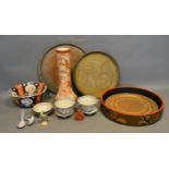 A Kutani Bottleneck Vase, together with an Imari Bowl and various other related items