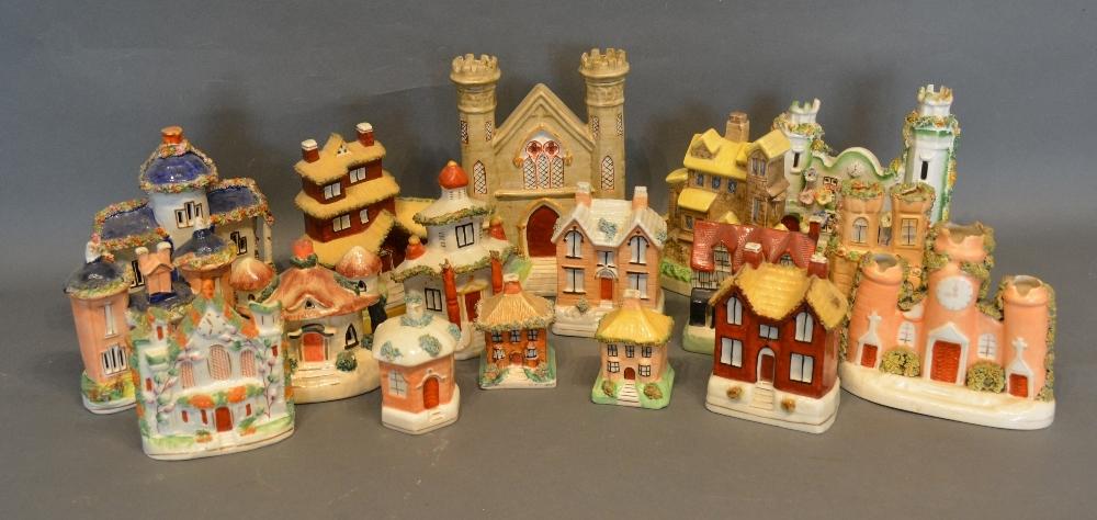 A Collection Of Staffordshire Models Of Houses