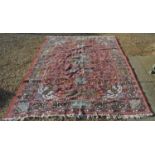 A North West Persian Woollen Large Rug with a central medallion with an all over design within