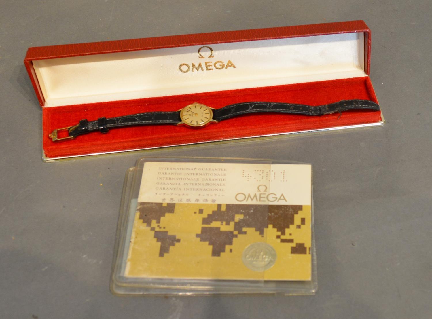 An Omega Ladies Wrist Watch, within original box with paperwork