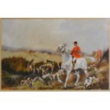 De Goede, The Hunt, Mixed Media, Signed, 35cm by 54cm