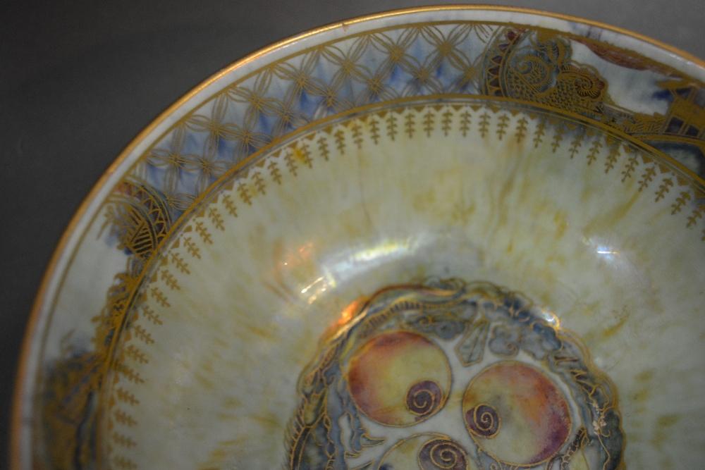 A Wedgwood Lustre Bowl Highlighted With Gilt, 16cm diameter, together with an ironstone tureen and a - Image 3 of 4