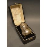 A Birmingham Silver Sugar Caster In Fitted Case