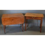 A 19th Century Mahogany Pembroke Table, Together With A 19th Century mahogany side table