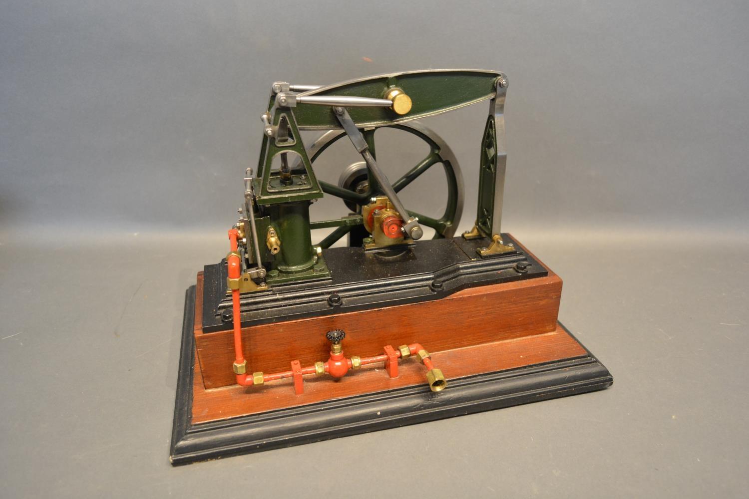 A Half Beam Engine On Rectangular Wooden Plinth, 37cm by 26cm - Image 2 of 2
