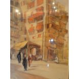 Safeia Binzagr 'Overlooking the Old Souk' together with it's pair 'Binzagr's Family House' 44 x 31
