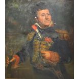 Late 19th Early 20th Century Oil on Canvas, Portrait of a French Naval Commander in Uniform