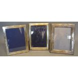 A 925 Silver Rentanglar Photograph Frame, 22x 17cm, together with another similar, 22.5 x 7.5cm, and