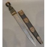 A Scottish Piper's Dirk, the blade engraved with thistle and inscribed Robert Mole & Sons, Makers,