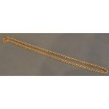 A 14 Carat Gold Curb Link Neck Watch Chain, 47.6 grammes