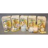 A Beswick Beatrix Potter's Figure, Mr Benjamin Bunny and Peter Rabbit, together with four other