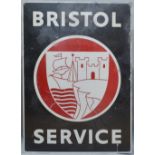 An Enamel Advertising Sign for Bristol Service, 107 x 76cm