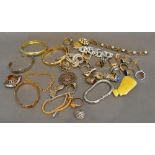 A Collection of Jewellery to include bangles, brooches and other items of jewellery