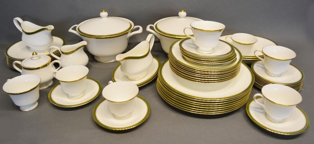 A Wedgwood Chester Pattern Dinner and Tea Service comprising covered tureens, plates, cups and