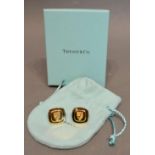 A Pair of Tiffany and Co Silver Gilt Dress Studs