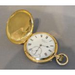 An 18 Carat Gold Cased Pocket Watch, full hunter, by J W Benson