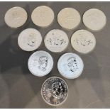 A Collection of Ten 1oz Canadian Queen Elizabeth II Commemorative Coins