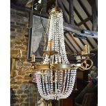 A 20th Century Six Branch Chandelier, 70 cms tall
