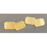 A Pair of 18 Carat Gold Cufflinks, 9.8 grammes